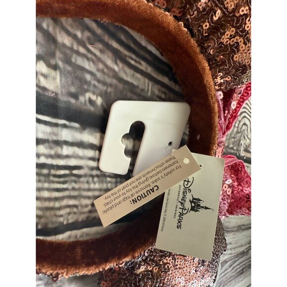 Disney Parks Chocolate Mickey Mouse Ice Cream Bar Bow Sequin Ears Headband - Picture 4 of 4